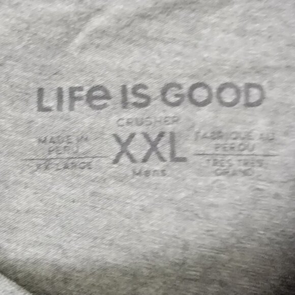 Life Is Good Men's Grey Born To Ride Short Sleeve Crusher Tee - XXL - Picture 8 of 8